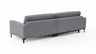 Ecksofa Oviedo - Longchair links mit 1,5-Sitzer inkl. Relaxfunktion (motorisch), Stoff, Grau