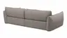 Ecksofa Fluffy - 2,5-Sitzer mit Longchair rechts inkl. Rückenlehne verstellbar, Stoff, Taupe