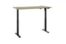 Schreibtisch - höhenverstellbar, LB ca. 160x77 cm, Artisan Eiche Nachbildung, Schwarz