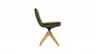 Polsterstuhl Macano - drehbar, Leder, Olive