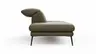 Sofa Elena - 2-Sitzer, Kopfteil/Armlehne verstellbar, Leder, Olive