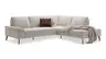 Ecksofa Houston - 2,5-Sitzer, Eckelement und 1-Sitzer mit Abschlussteil rechts,  inkl. Sitztiefenverstellung und Armlehne klappbar, Stoff, Natur