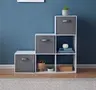Raumteiler - inkl. Stoffboxen, B ca. 89 cm, Weiß, Grau