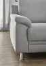 Ecksofa EM Athen - 2,5-Sitzer mit Ecke rechts, Stoff, Hellgrau