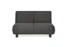 Faltsofa EBBY - 2-Sitzer ohne Armlehne, 140 cm inkl. Schlaffunktion/Relaxfunktion, Stoff, Dunkelgrau