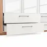 Drehtürenschrank Viana - B. ca. 225 cm, Furnier, Kernbuche, Weiß