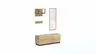Garderobenkombination Williston - Korpus Wildeiche bianco / Front sandgestrahlt
