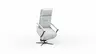 TV-Sessel Lima - Größe M, Relaxfunktion motorisch, Leder, Eisblau