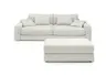Hocker JOVIN - Stoff, Beige