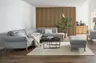 Hocker Jacksonville - LB ca. 112x67 cm, Stoff, Hellblau