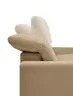 Ecksofa - CALM FLEX 2.0, 3-Sitzer mit Longchari rechts, Kopfteil verstellbar, Stoff, Apricot