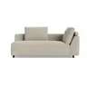 Longchair Sorano - freistehend, Stoff, Graubeige