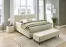 Boxspringbett - Liegefläche ca. 180x200 cm, Stoff, Natur