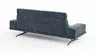 Sofa Hubertus - 2,5-Sitzer, Kopfstütze verstellbar, Stoff, Blau