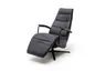 Relaxsessel Rafael - inkl. Relaxfunktion (motorisch), Leder, Schwarz
