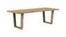Esstisch Belfast - LB ca. 240x100 cm, Eiche massiv, mit Metalleinlage im Gestell