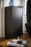 Kommode Casello - BHT ca. 60x109x37 cm, Lack Matt, Anthrazit