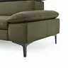 Ecksofa Felipa - Ecke links mit 2,5-Sitzer inkl. Kopfteil verstellbar, Leder, Olive