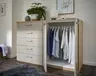 Kommode Viana - Balkeneiche furniert, Taupe