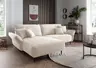 Ecksofa - 2-Sitzer, Ecke rechts inkl. 2 verstellbar Armlehnen, Stoff, Beige
