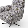 Drehsessel Charlotte - Stoff, Blumig