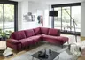 Polsterecke EM Venedig - 1,5-Sitzer mit Ecke rechts, Stoff, Bordeuaux