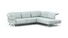 Ecksofa Bormio - 2,5-Sitzer, Ecke rechts, inklusive Kopfteilverstellung, Leder, Jade
