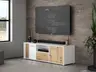 TV-Board FLORISS- Weiß, Eiche Dekor