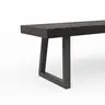 Holzbank Clifton - Breite ca. 180cm, Zerreiche massiv, smoked