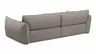 Ecksofa Fluffy - Longchair mit 2,5-Sitzer rechts inkl. Rückenlehne verstellbar, Stoff, Taupe