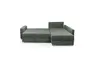 Ecksofa Jyte - 2-Sitzer mit Ecke rechts, Schlaffunktion mit Bettkasten, Stoff, Dunkelgrün