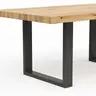 Esstisch Clifton - LB ca. 180x100 cm, Wildeiche massiv, Schwarz verfüllt