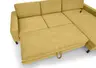Ecksofa CALM MOVE 2.0 - Longchair links mit 2,5-Sitzer, Schlaffunktion, Feincord, Gold