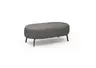 Hocker CARLLOTA - LB. ca. 125x73 cm, Stoff, Anthrazit