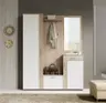 Kompaktgarderobe - Sonoma Eiche Nachbildung, Weiß
