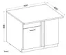Eck-Unterschrank- B ca. 100 cm, Weiß, Matt