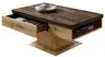 Couchtisch - Schubkasten, LBH ca. 120x70x48 cm, Alteiche Furnier, Platte Alm-Altholz,