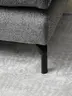 Ecksofa Cuneo Klassik - Longchair links, 2-Sitzer, Stoff, Hellgrau
