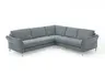 Ecksofa - 3-Sitzer mit Ecke rechts, Microfaser, Eisblau