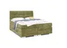Boxspringbett SANDRIN- Liegefläche ca. 180x200 cm, Stoff, Grün, inkl. Stauraum