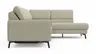 Ecksofa Valera - 3-Sitzer mit Ecke rechts inkl. Rückenlehne verstellbar und Relaxfunktion motorisch, Stoff, Limone