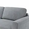 Ecksofa Oviedo - Longchair links mit 1,5-Sitzer, Stoff, Grau