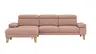 Ecksofa Hudson - Longchair links mit 2,5-Sitzer, inkl. Kopfteil verstellbar, Stoff, Kupfer