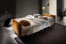 Schlafsofa Nettuno - 3-Sitzer, inkl. Schlaffunktion, Velour, Champagner