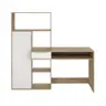 Schreibtisch - LB ca. 163x60 cm, Eiche Struktur Nachbildung, Weiß