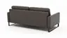 Sofa Enna - 3,5-Sitzer, Armlehne A, Leder, Schwarz, Kufe, Schwarz