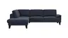 Ecksofa Oviedo - Ecke links mit 2,5-Sitzer inkl. Drehsitz, Stoff, Dunkelblau