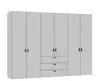 Drehtürenschrank JOIN IT- B ca. 303 cm, Hellgrau