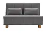Schlafsofa EASY DELUXE - 2-Sitzer, 140 cm inkl. Schlaffunktion, Stoff Dunkelgrau