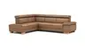 Ecksofa Philadelphia -  Ecke links, 2,5-Sitzer, Kopfteil verstellbar (manuell), Stoff, Braun